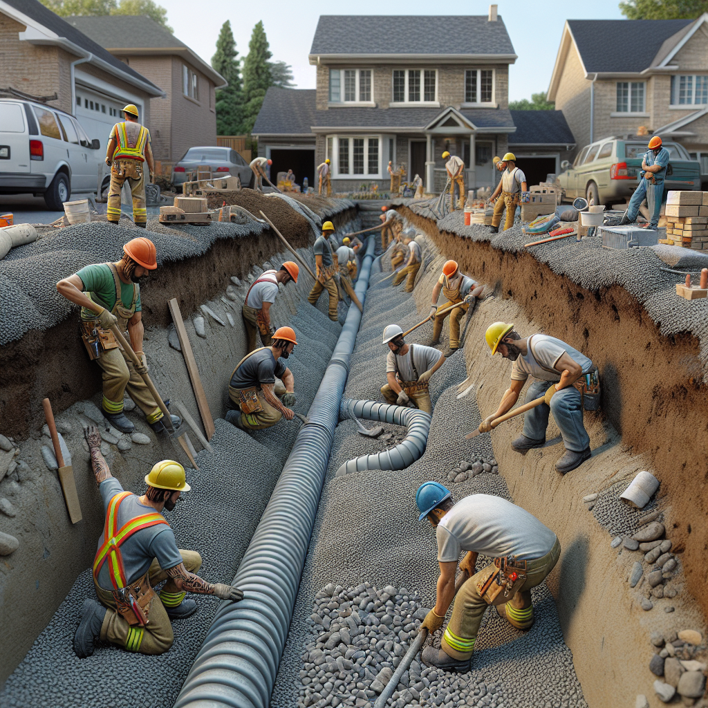 French Drain Installation in Sterling CT