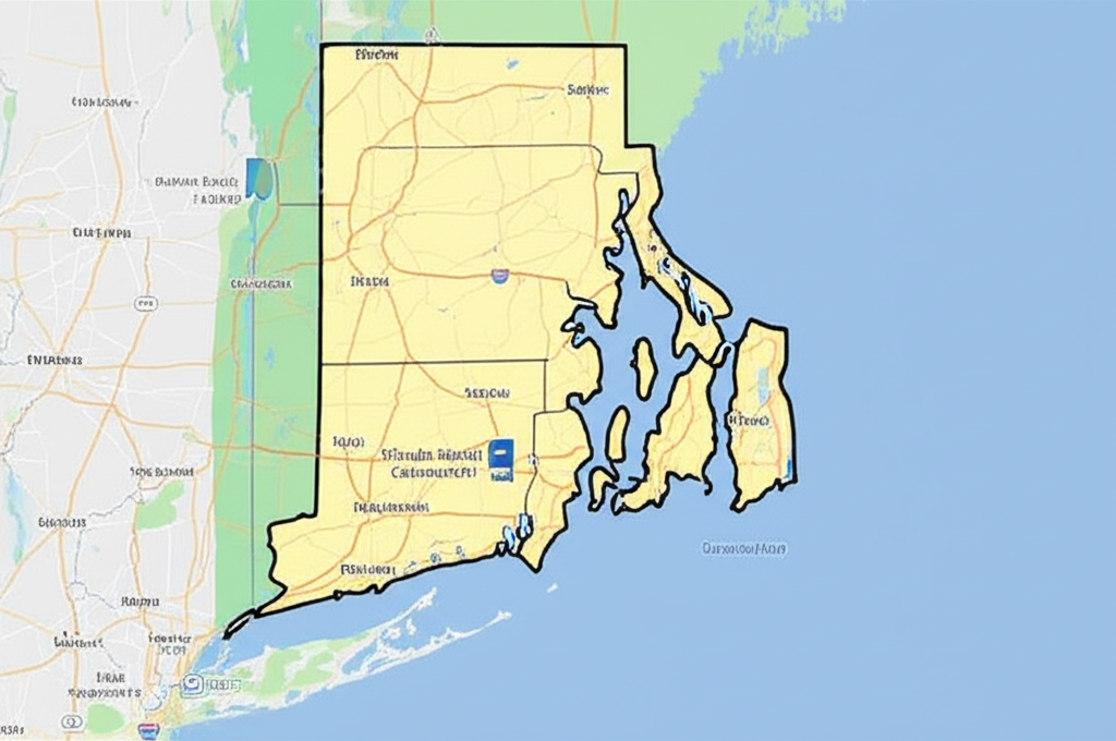 Rhode Island and Connecticut service area map